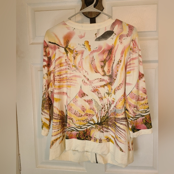 Travel Elegance Woman's Long Sleeve Full Zip Sweater - Picture 11 of 16